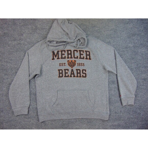Mercer Bears Hoodie Mens XL Gray League TriBlend Sweatshirt‎ EST. 1833 Bear Logo - Picture 2 of 9